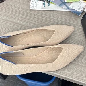 Rothy's Beige and Blue Women's Flats